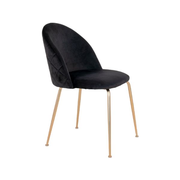 Scaun tapitat negru/auriu Geneve