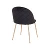 Scaun tapitat negru/auriu Geneve