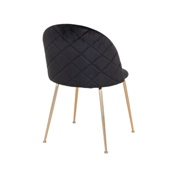 Scaun tapitat negru/auriu Geneve