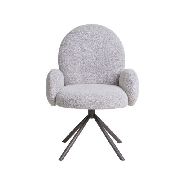 Scaun tapitat rotativ gri deschis/gri inchis Lana