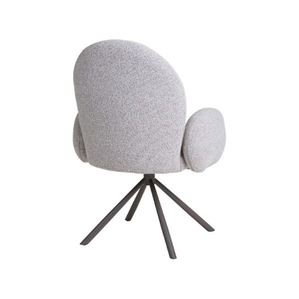 Scaun tapitat rotativ gri deschis/gri inchis Lana
