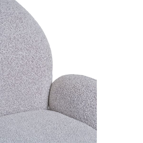 Scaun tapitat rotativ gri deschis/gri inchis Lana