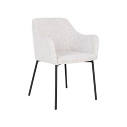 Scaun tapitat cu brate alb/negru Melilla