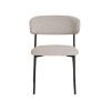 Scaun tapitat boucle crem/negru Mira