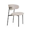 Scaun tapitat boucle crem/negru Mira