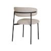 Scaun tapitat boucle crem/negru Mira