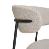 Scaun tapitat boucle crem/negru Mira