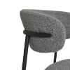 Scaun tapitat boucle gri deschis/negru Mira
