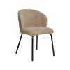 Scaun tapitat boucle bej/negru Safira