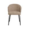 Scaun tapitat boucle bej/negru Safira