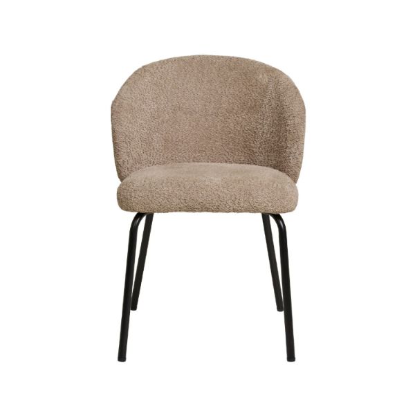 Scaun tapitat boucle bej/negru Safira
