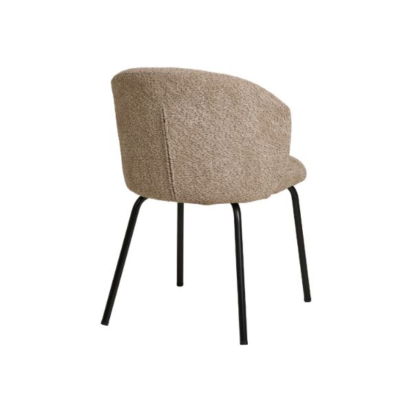 Scaun tapitat boucle bej/negru Safira