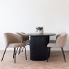 Scaun tapitat boucle bej/negru Safira