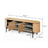 Comoda TV 168 cm, 2 usi stejar natur/negru Rotto