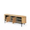 Comoda TV 168 cm, 2 usi stejar natur/negru Rotto