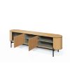 Comoda TV 200 cm, 2 usi, decor stejar natur Rotto
