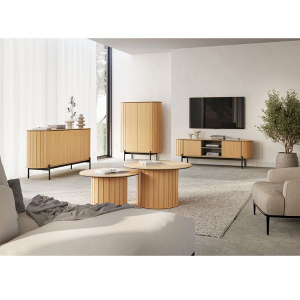 Masuta joasa 80 cm, decor stejar natur Rotto 