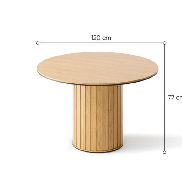 Masa dining 120 cm, decor stejar natur Rotto 