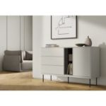 Bufet 134 cm cu iluminare casmir/stejar Epiro