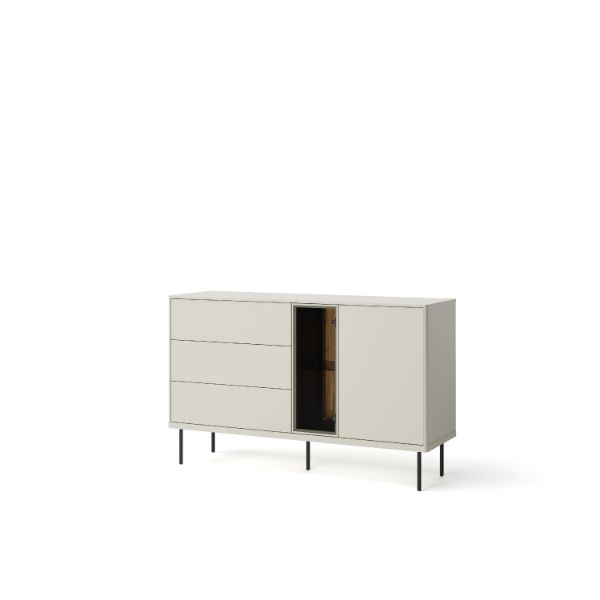 	Bufet 134 cm cu iluminare casmir/stejar Epiro