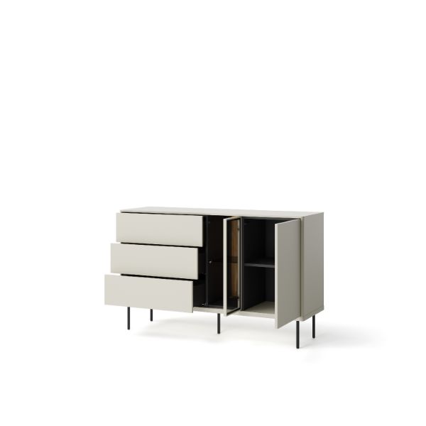 	Bufet 134 cm cu iluminare casmir/stejar Epiro