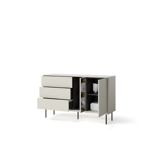 	Bufet 134 cm cu iluminare casmir/stejar Epiro