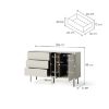 	Bufet 134 cm cu iluminare casmir/stejar Epiro
