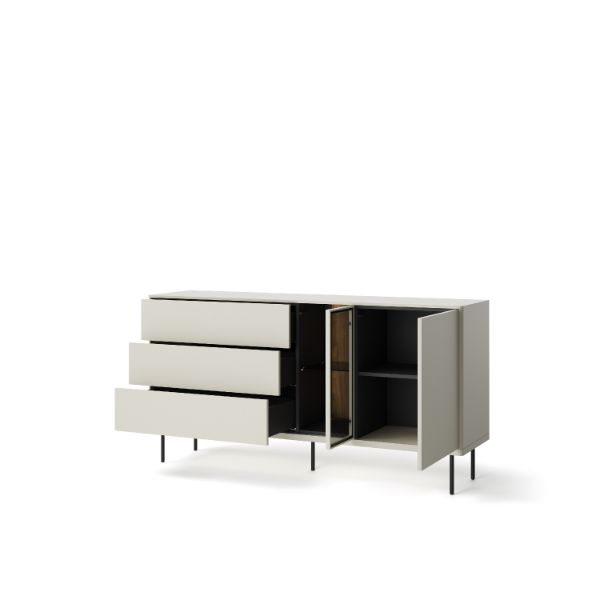 	Bufet 161 cm cu iluminare casmir/stejar Epiro