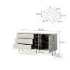 	Bufet 161 cm cu iluminare casmir/stejar Epiro