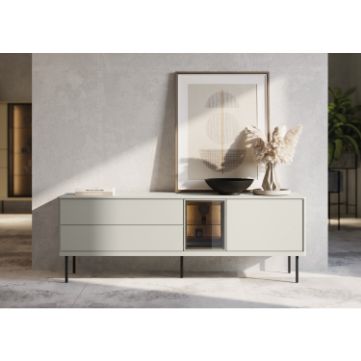 Comoda TV 161 cm cu iluminare casmir/stejar Epiro