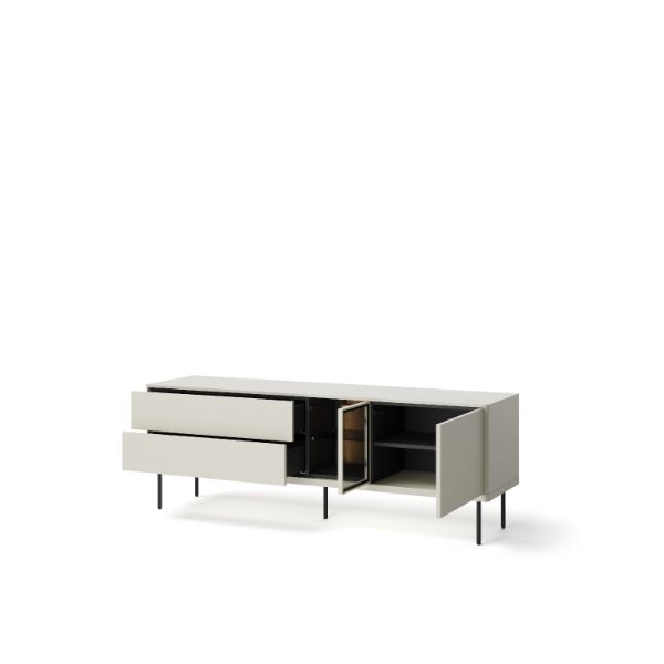 Comoda TV 161 cm cu iluminare casmir/stejar Epiro