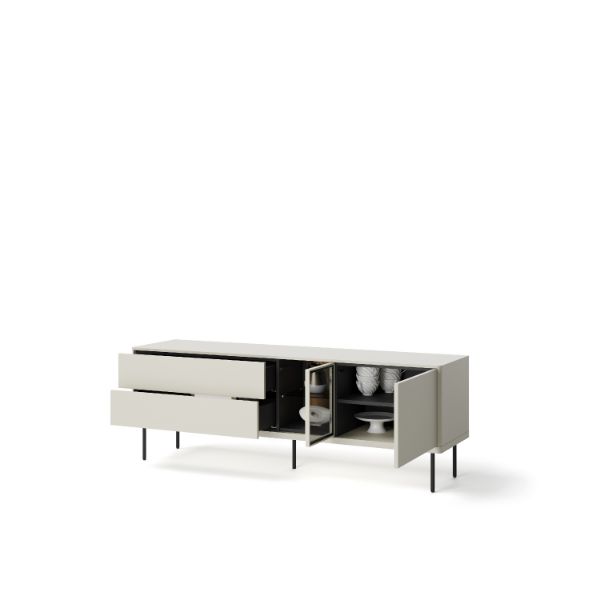 Comoda TV 161 cm cu iluminare casmir/stejar Epiro