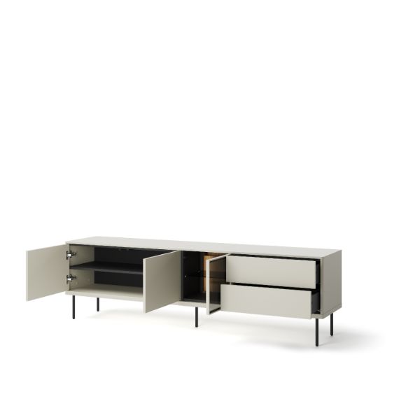 Comoda TV 194 cm cu iluminare casmir/stejar Epiro