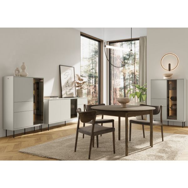 	Bufet 161 cm cu iluminare casmir/stejar Ep