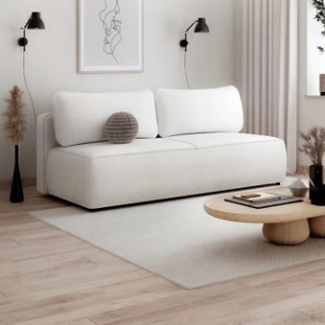 Canapea extensibila 3 locuri crem Dalin