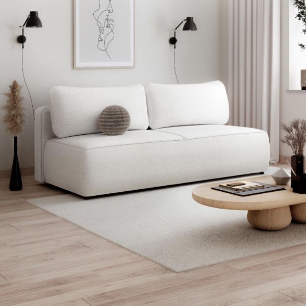Canapea extensibila 3 locuri gri deschis Dalin