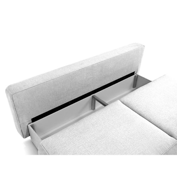 Canapea extensibila 3 locuri negru Dalin