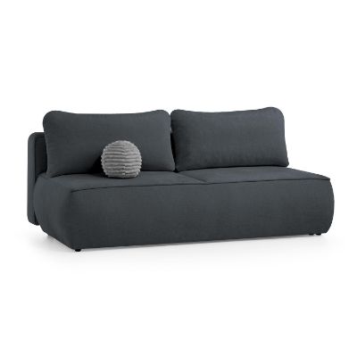 	Canapea extensibila 3 locuri negru Dalin