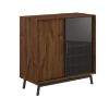 Bufet cu raft pentru vinuri, sticla, stejar Loft Tabacco