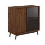 Bufet cu raft pentru vinuri, sticla, stejar Loft Tabacco