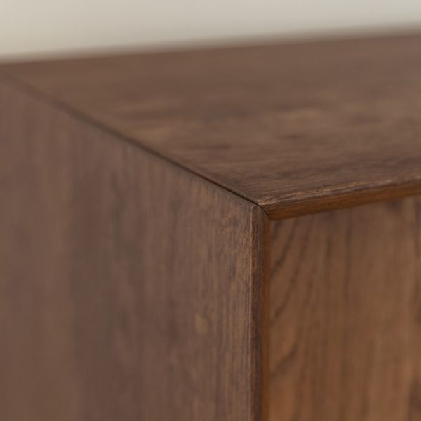 Bufet cu raft pentru vinuri, sticla, stejar Loft Tabacco