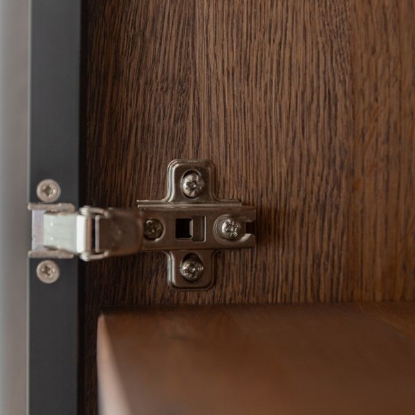 Bufet cu raft pentru vinuri, sticla, stejar Loft Tabacco