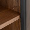 Bufet cu raft pentru vinuri, sticla, stejar Loft Tabacco