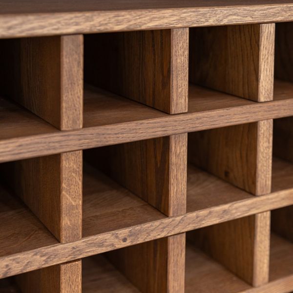 Bufet 2 usi cu raft pentru vinuri stejar Loft Tabacco
