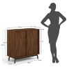 Bufet 2 usi cu raft pentru vinuri stejar Loft Tabacco