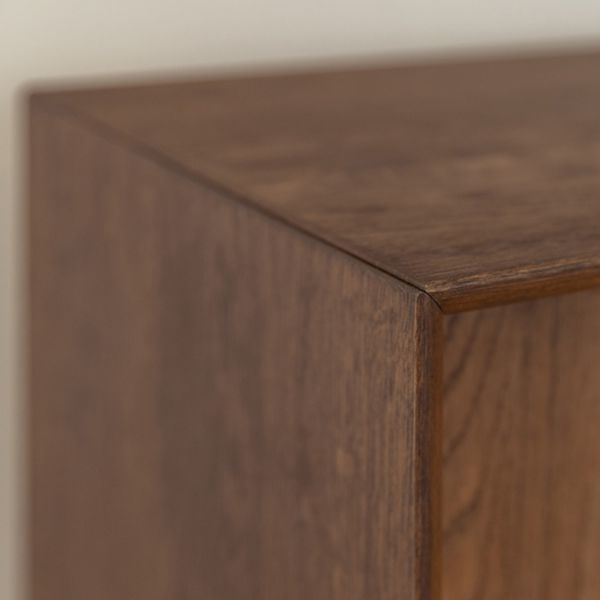 Comoda 4 sertare sticla stejar Loft Tabacco