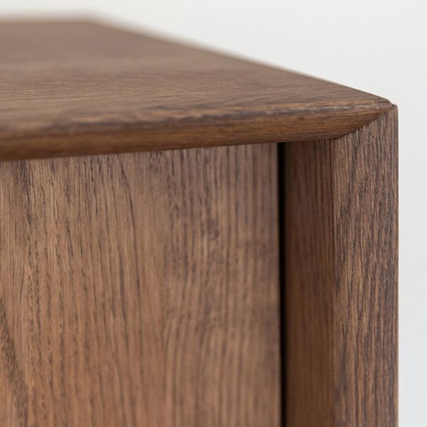 Comoda 4 sertare sticla stejar Loft Tabacco