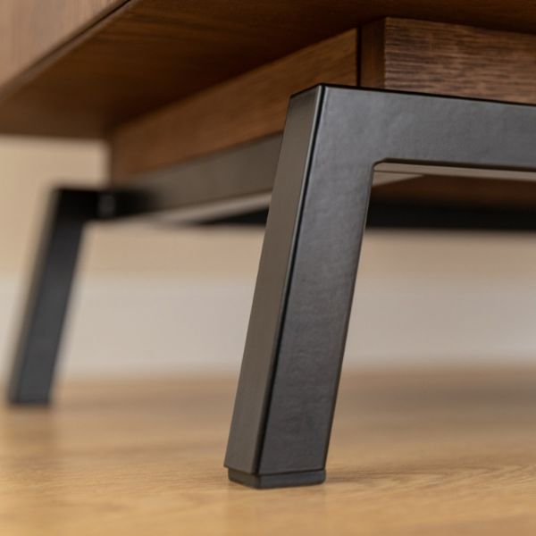 Comoda 4 sertare sticla stejar Loft Tabacco