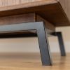 Comoda 4 sertare sticla stejar Loft Tabacco