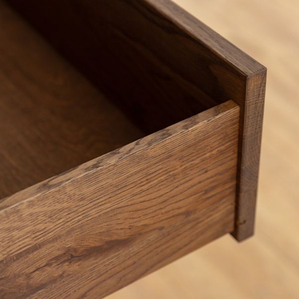 Comoda 4 sertare sticla stejar Loft Tabacco